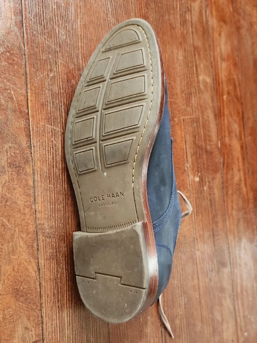 Cole Haan Tyler Grand Men's 11.5M Navy Blue Leather Plain Toe Oxford